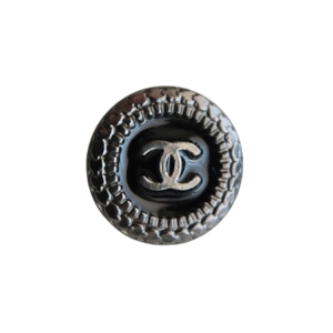 【VINTAGE CHANEL BUTTON】アンティークフレーム ブラックココマーク ボタン 16mm C-23053