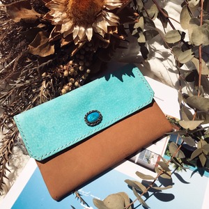 Cumpas Turquoise × Leather Pouch