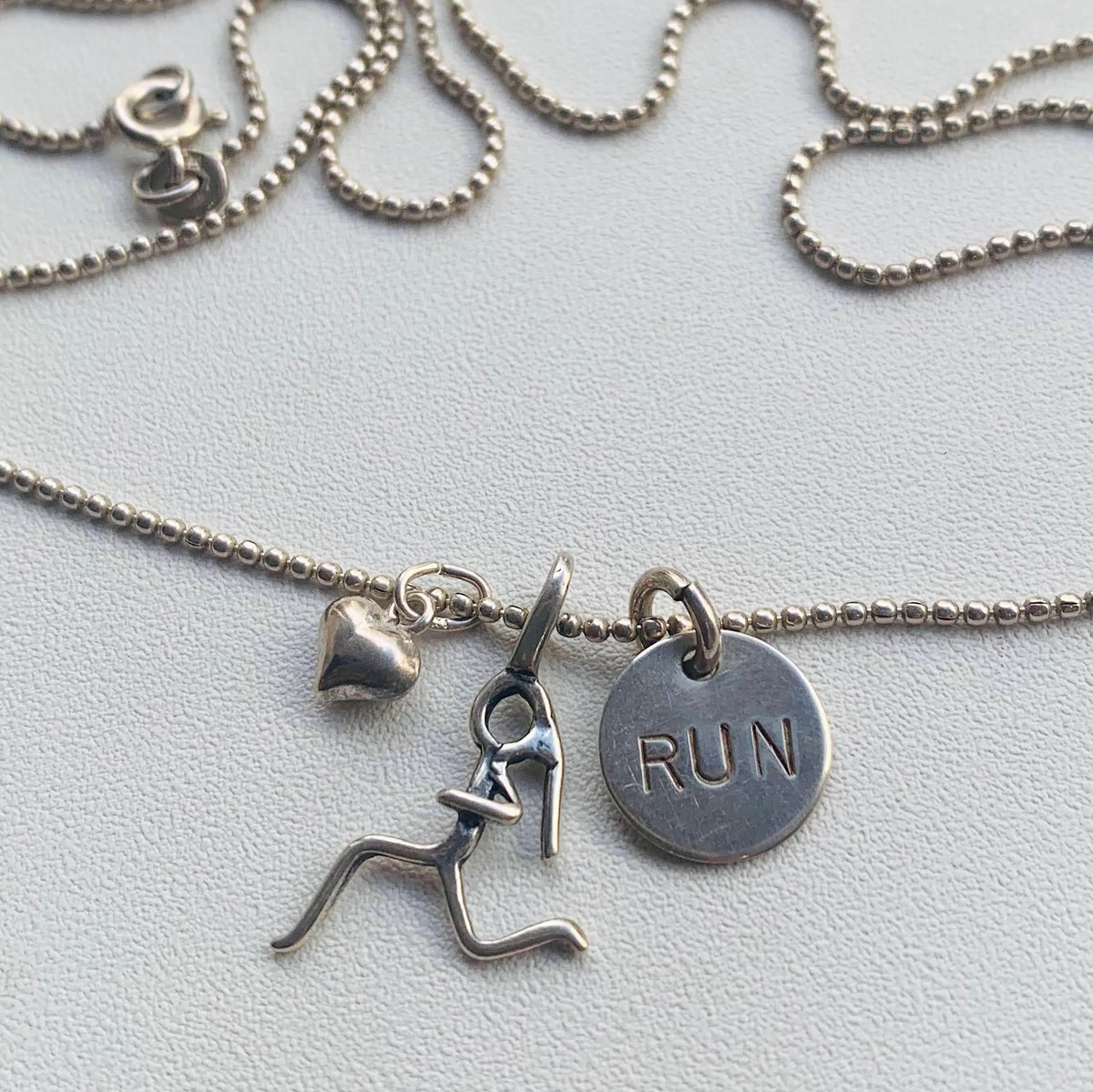 シルバー925 I love running ネックレス（45.5cm） Milo Antiques & Vintage