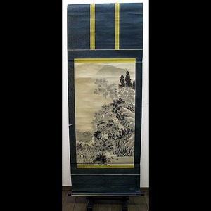 山水画掛け軸リサイクル品・No.130524-42・梱包サイズ80