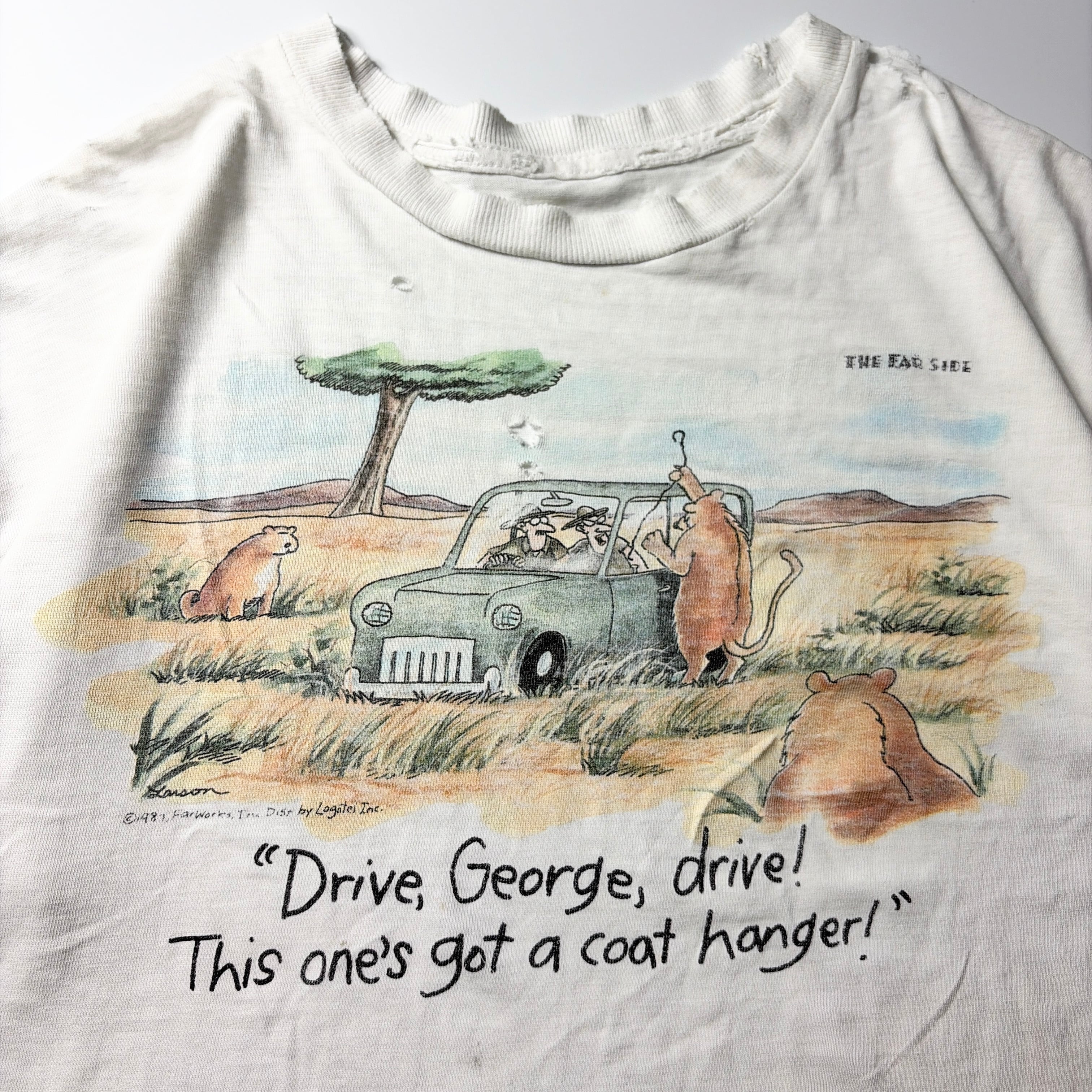 90s The Far Side Safari Graphic T-Shirt Vintage Tee