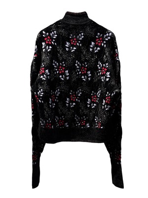 【25AW】Mame Kurogouchi マメ クロゴウチ / Floral Motif Chenille Knited Cardigan / カーディガン