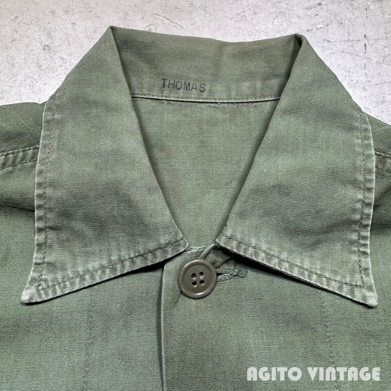 60's~ U.S.ARMY コットンポプリンユーティリティージャケット 筒袖