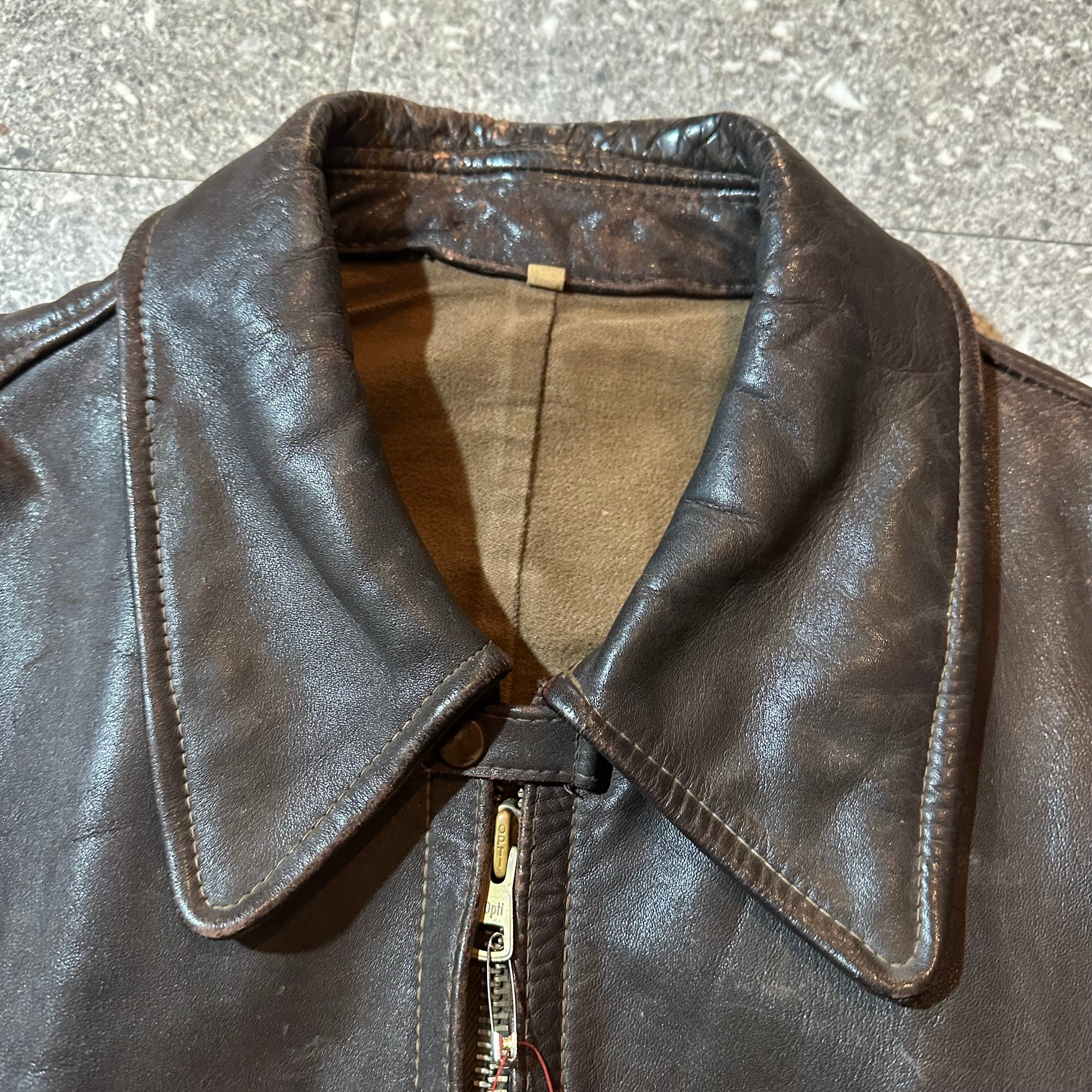 E362】〜40s Haelson leather jacket made in Germany / 〜40年代