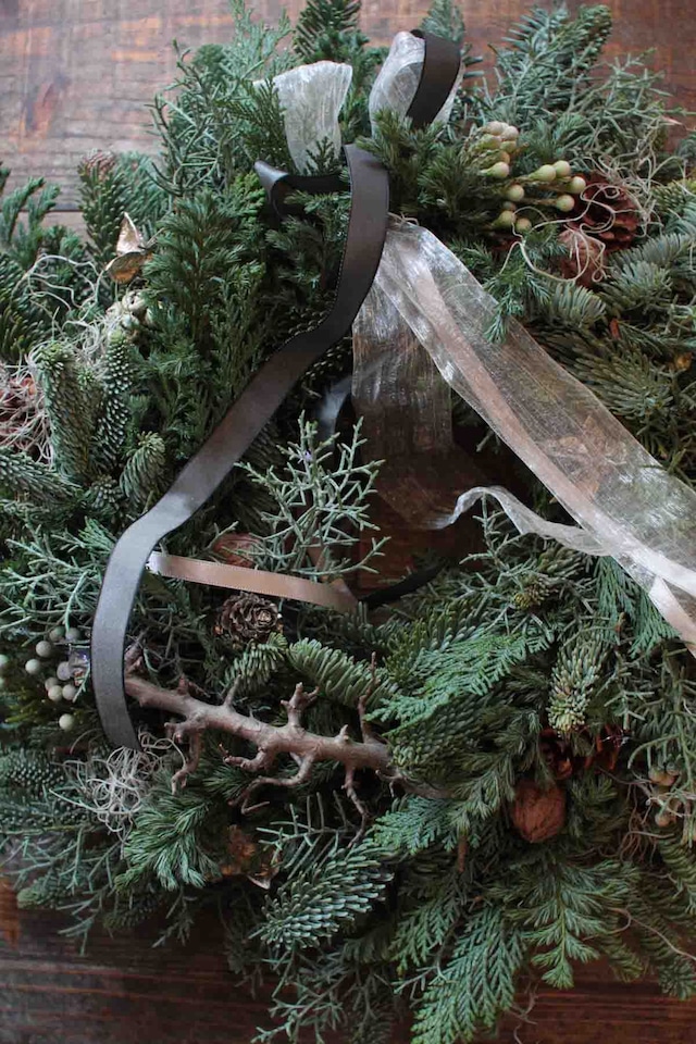 xmas wreath 2025~森薫るフレッシュグリーンリース / 緑