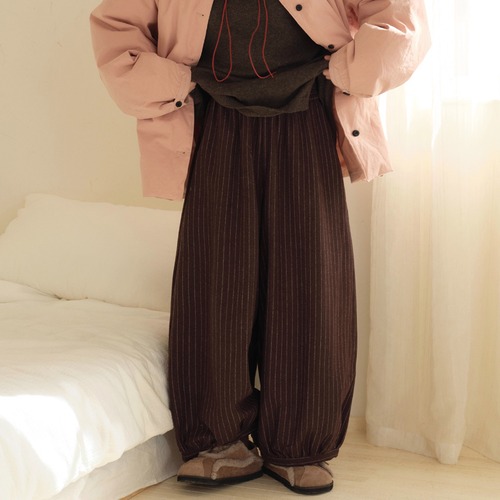 ストライプボリュームパンツ ・9404