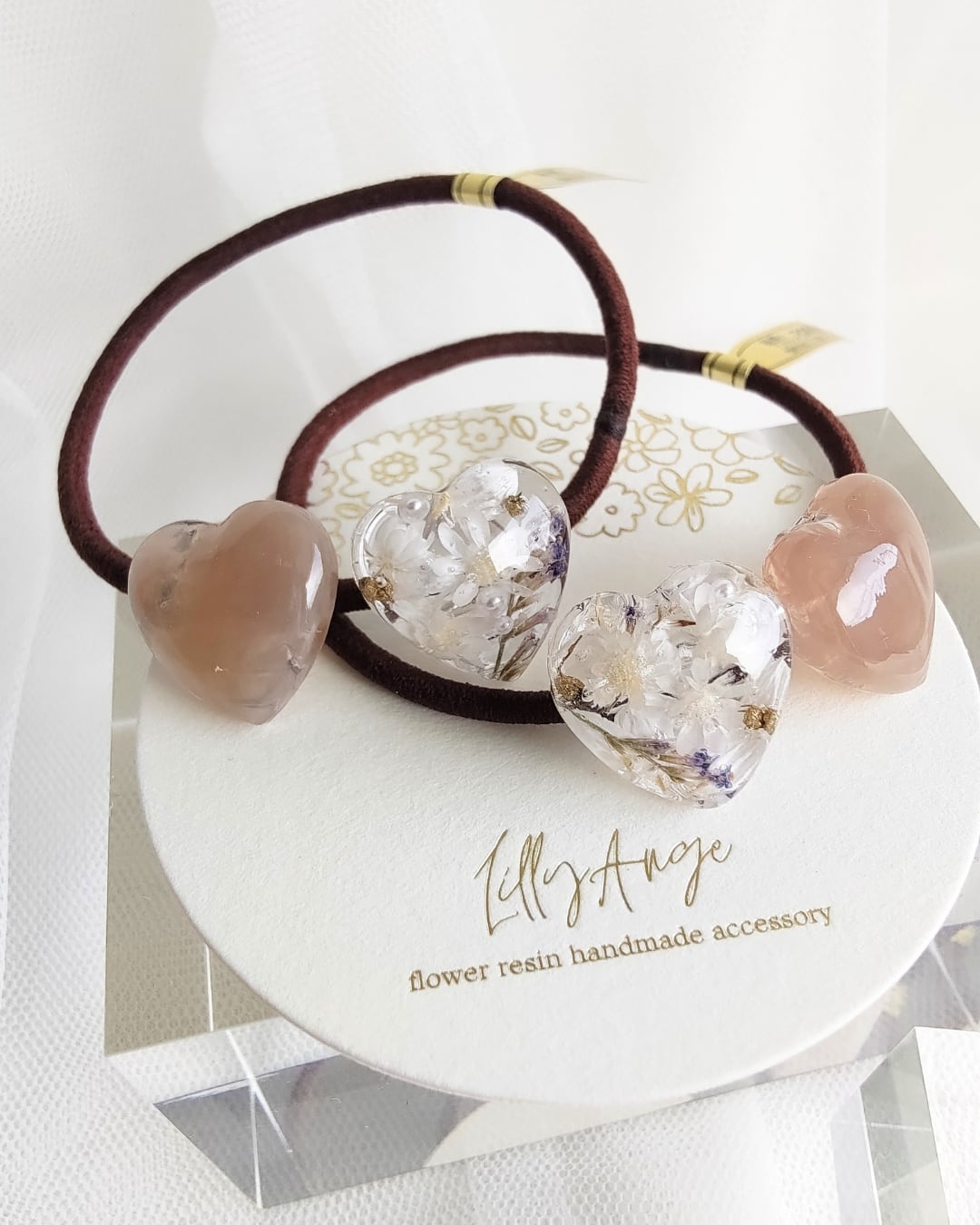 No.186❤猫❤少女❤レジン❤ヘアゴム ブローチ