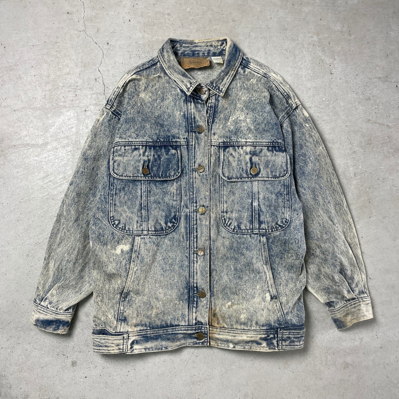 90年代 ESSENTIALS ケミカル デニムジャケット カバーオール メンズL 
