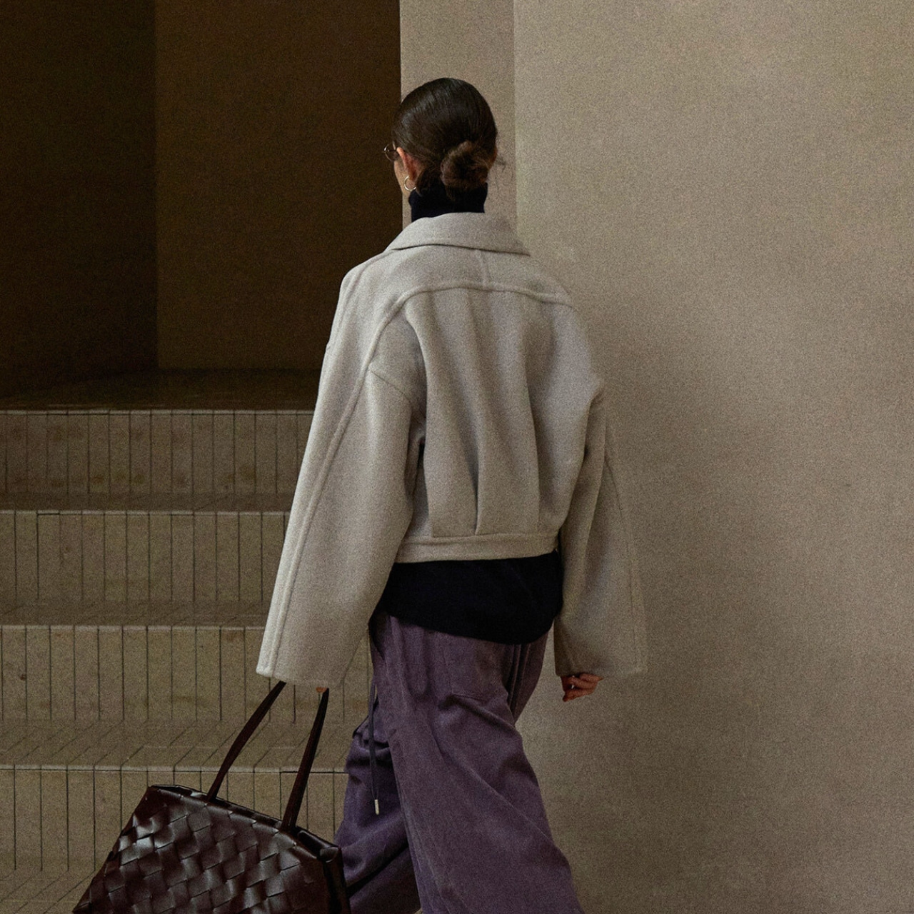 Open Collar Short Jacket T3993