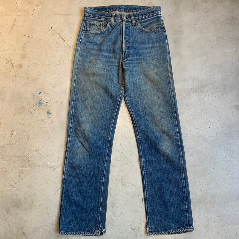 70's Levi's リーバイス 501 66前期 デニム 刻印6 スモールe バックポケット裏シングル 縦落ち セルヴィッジ 両裾インシーム裂け有り USA製 実寸W31 希少 ヴィンテージ BA-1333 RM1702H