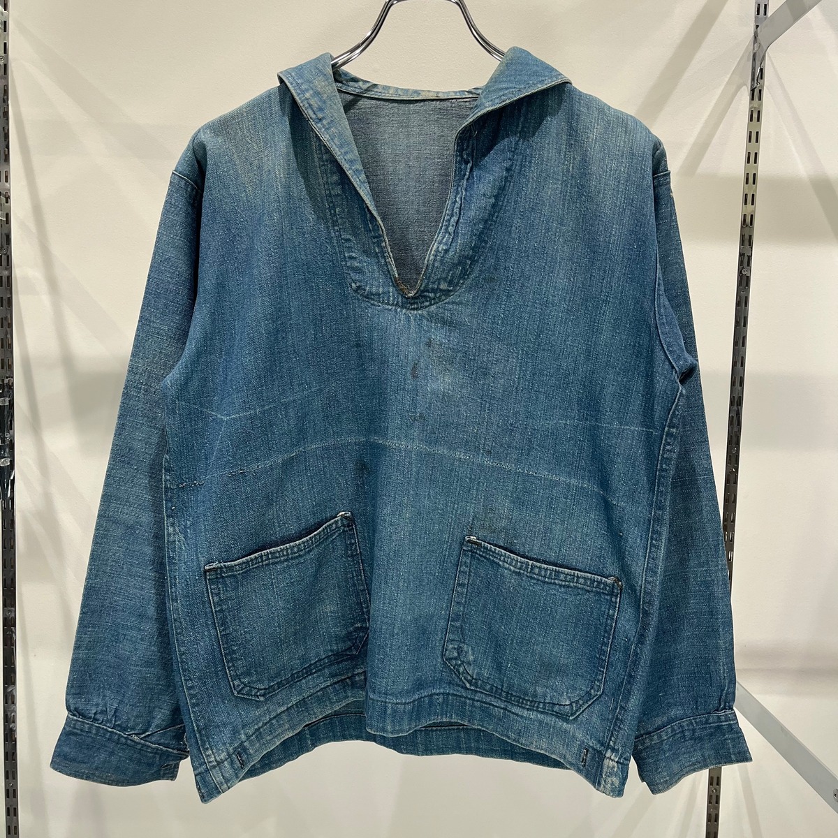 1910s US NAVY Denim Pullover Jacket 10年代 デニムプルオーバー 