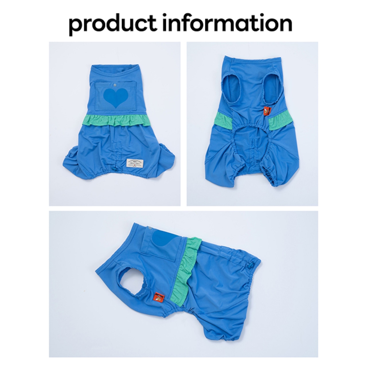 【puppygallery公式】Love Frill Cooling Romper 2XL-3.5XL