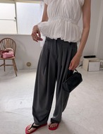【新作5％OFF・3日間】Pocket Pin-tuck Slacks_2colors