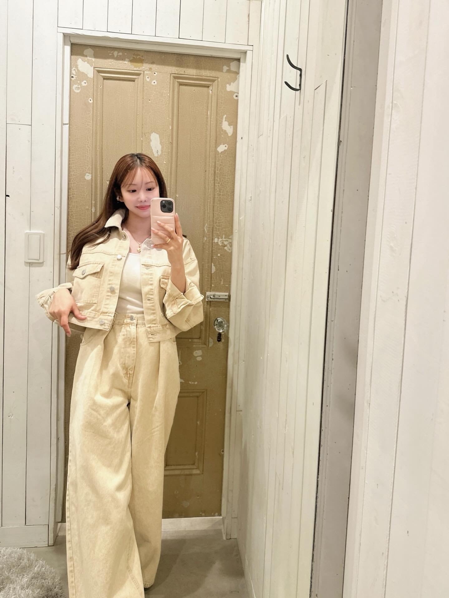 人気【LIFE is】カラーデニムパンツ ¥6,990+tax