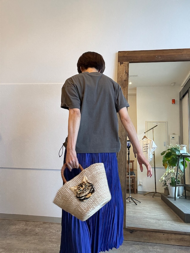 【VIOLAd’ORO 】キャットワッペン トートバスケットバッグ