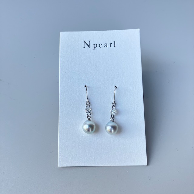 愛媛宇和島産  本真珠　パールピアス　N pearl