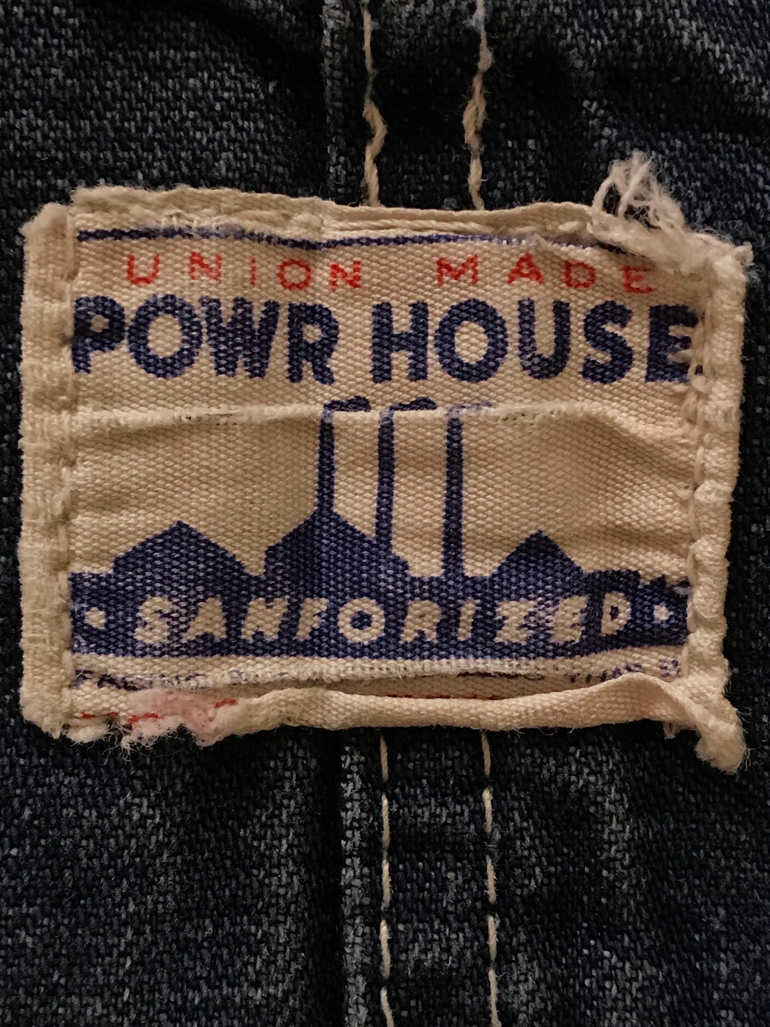 40-50's POWRHOUSE デニムカバーオール 希少サイズ　実寸(36-38位)