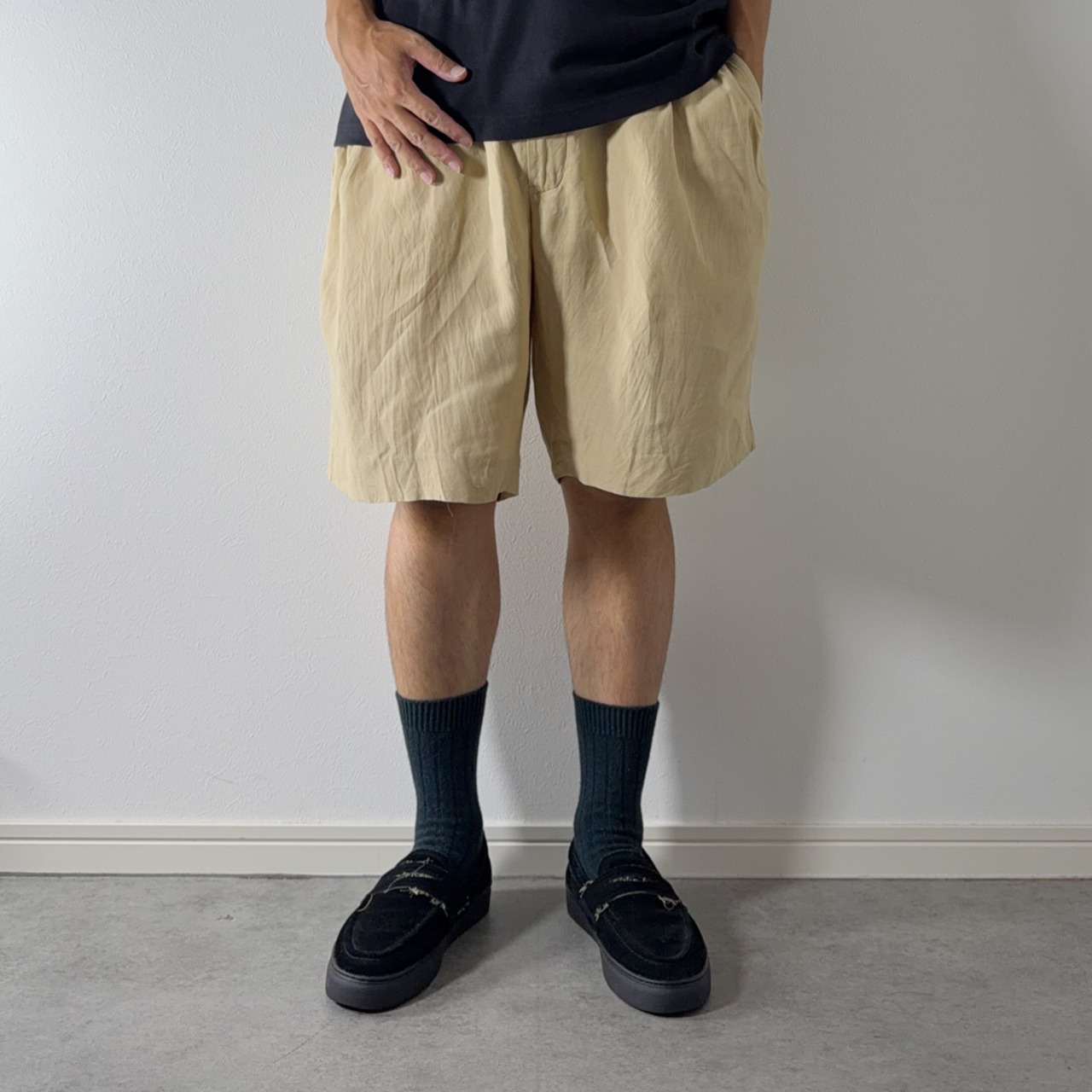 Polo by Ralph Lauren Double-pleated linen silk shorts [W40] 古着 - 15