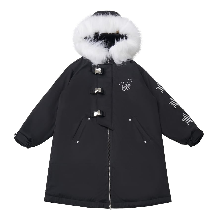 サブカル地雷系 コート モッズコート フェイクファーコート Y2Kファッション