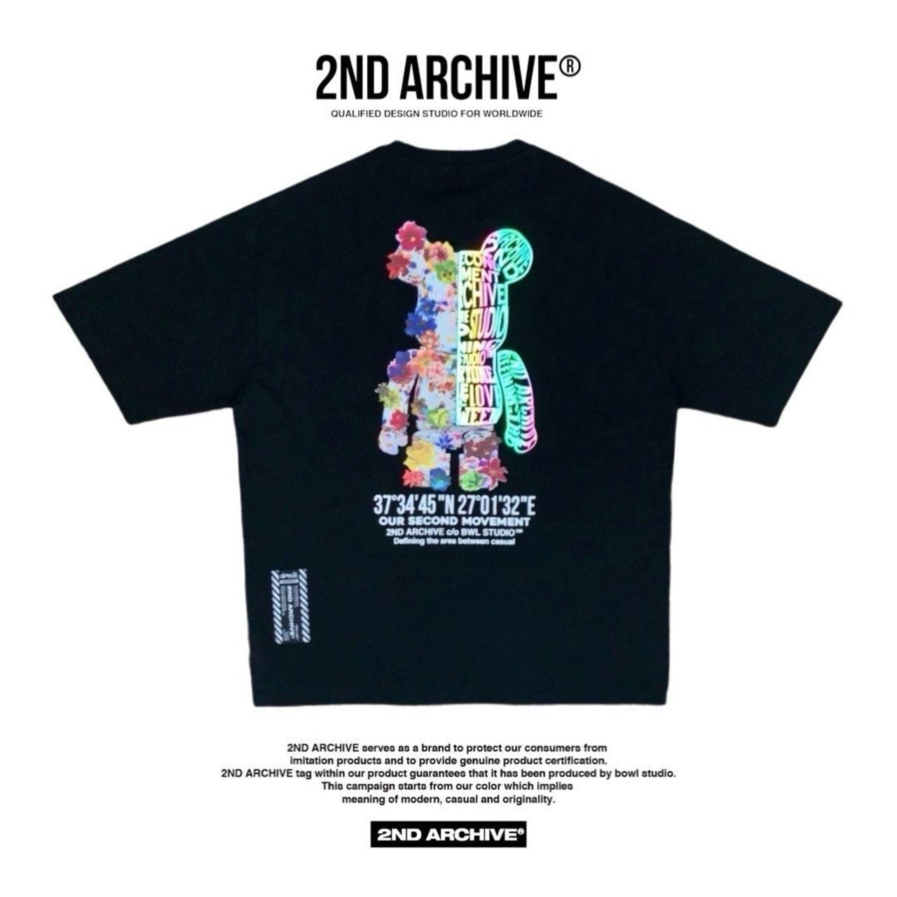 2ND013 2NDARCHIVE Tシャツ 韓国ファッション オーバーサイズ ユニセックス