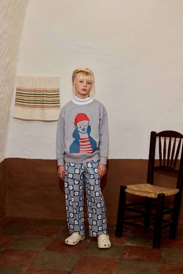 《即納》FISH&KIDS/ NAVY FLOWERS RETRO PANTS