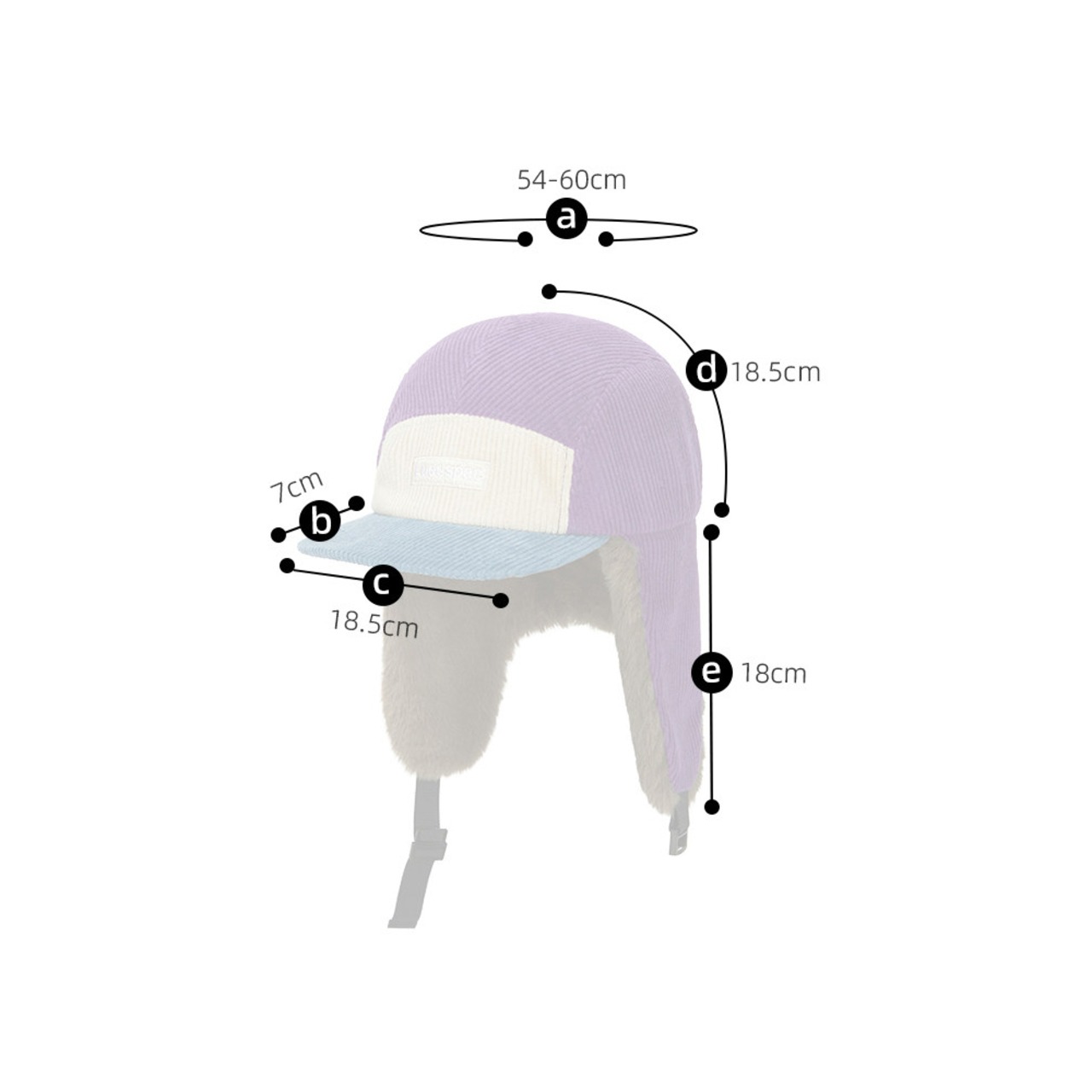 2色コーデュロイ防風イヤー キャップ  G193