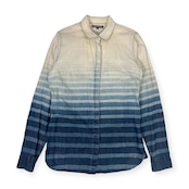 TOMMY HILFIGER トミーヒルフィガー グラデーション ボーダー デザイン長袖シャツ 4/レディース