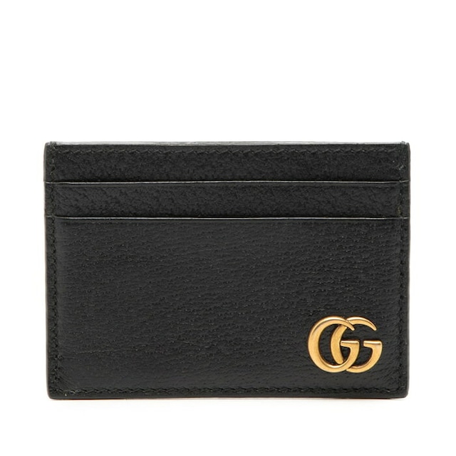グッチ GGマーモント パスケース カードケース マネークリップ 436022 ブラック レザー メンズ GUCCI 【中古】