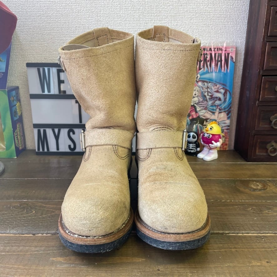 良品 RED WING レッドウイング ベージュ スエード エンジニアブーツ 7D アメカジの定番！ 8268 2413-05