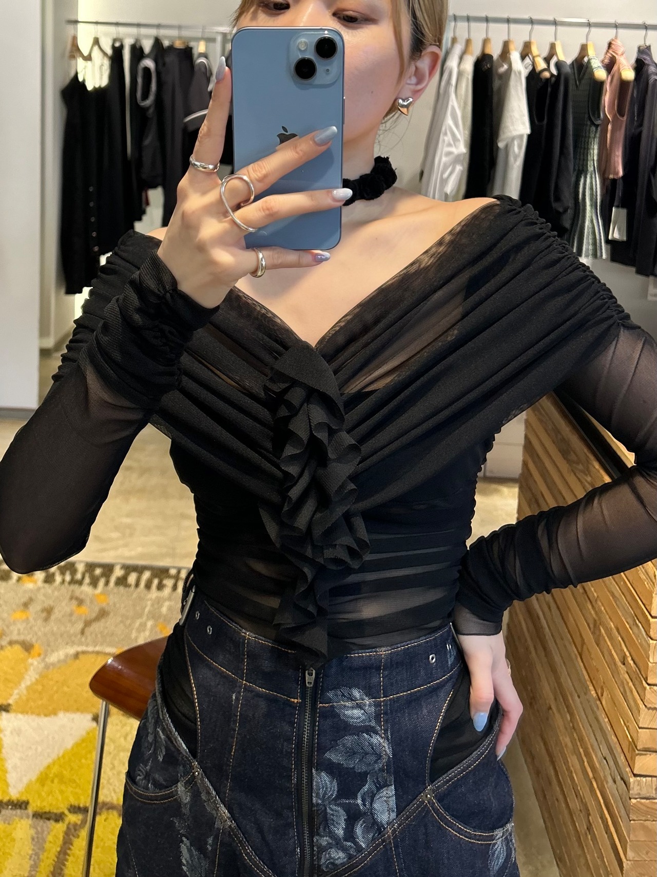 【25SS】FETICO フェティコ / TULLE FRILLED BODYSUIT / ボディスーツ - 1