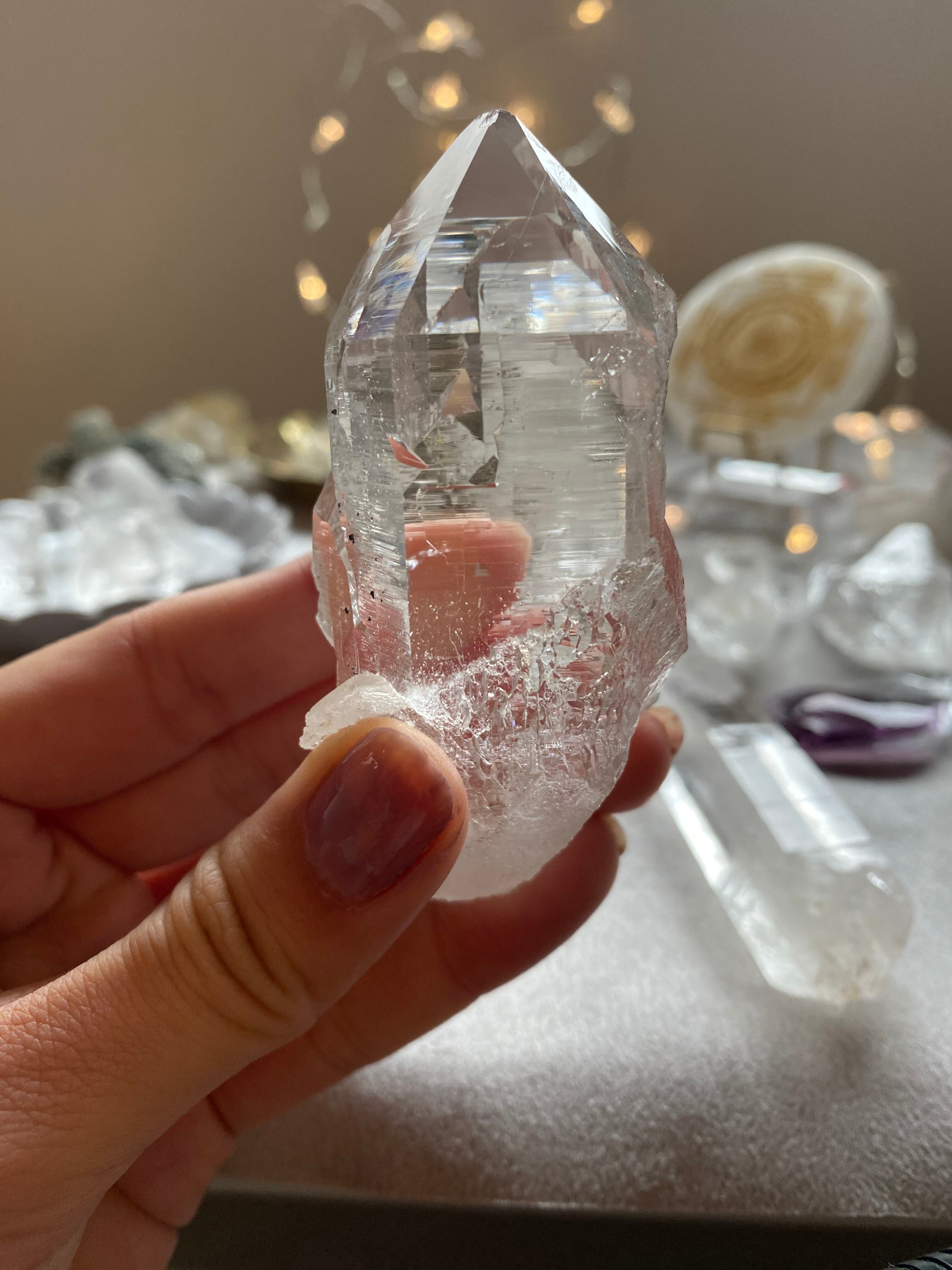 マニハール産 アナテース付きクリアポイント マニハール産 アナテース付きクリアポイント