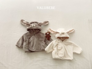 【予約/特典】valu bebe / rabbit fleece jacket