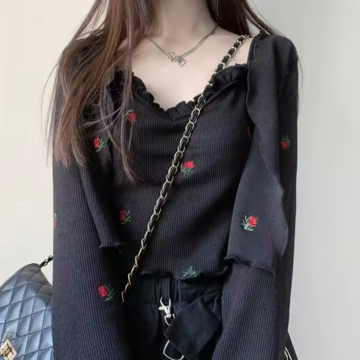 フラワーキャミソール&カーディガン