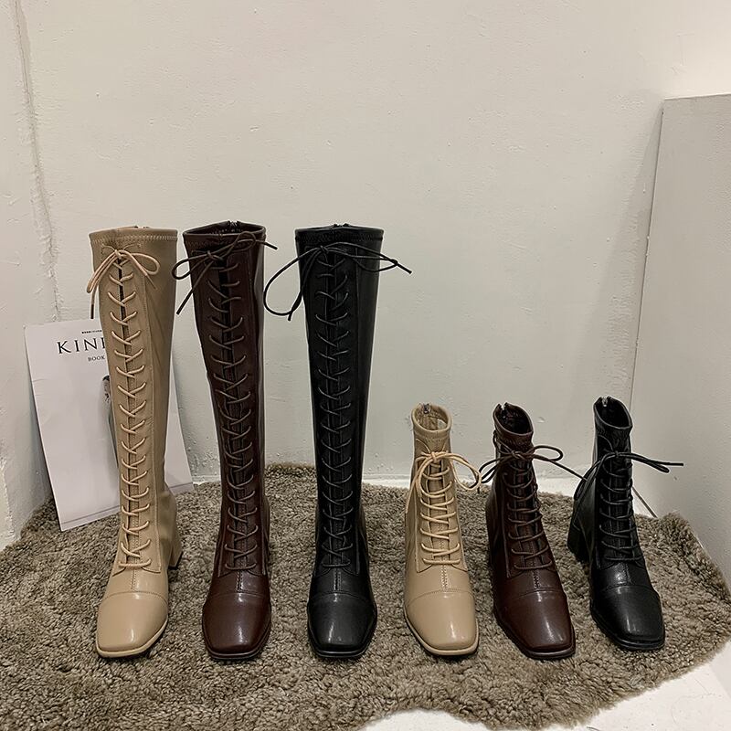 ブーツスタイルウィンターレッドカジュアル 靴 シューズ 冬物 スクウェア フェイクシューズ62023014547