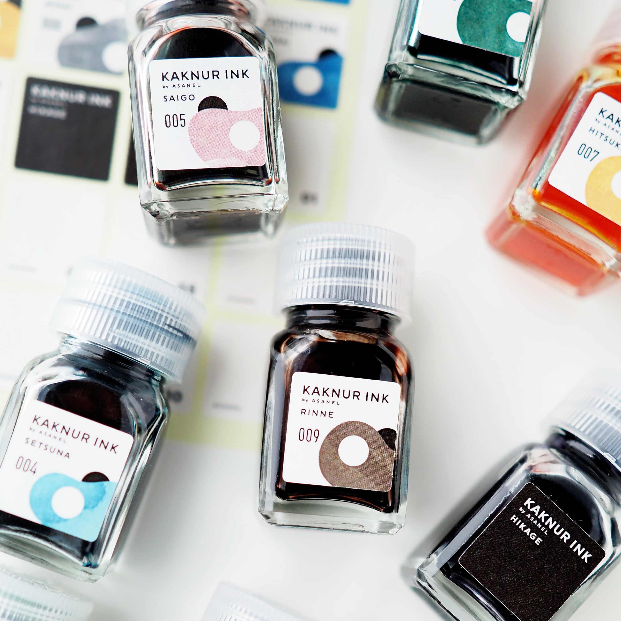 小さなインク瓶になるシール｜A6｜マットシール | ASANEL