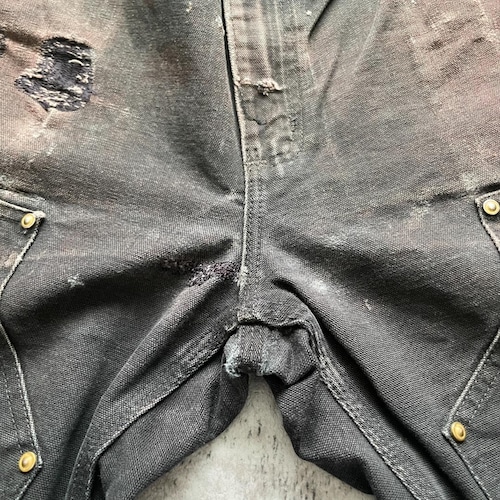 00s USA製 ブラック ダブルニー Carhartt カーハート 詳細写真6