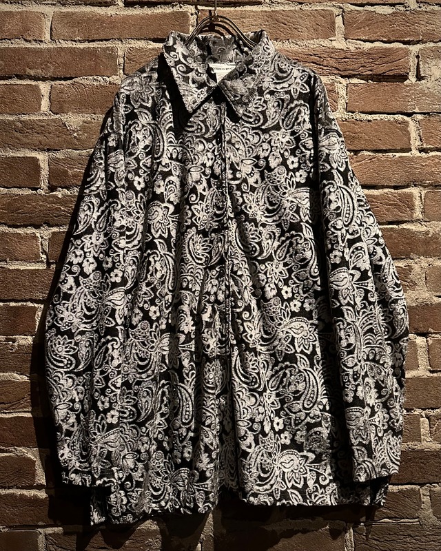 【Caka act3】Beautiful Paisley Pattern Vintage Velour Shirt