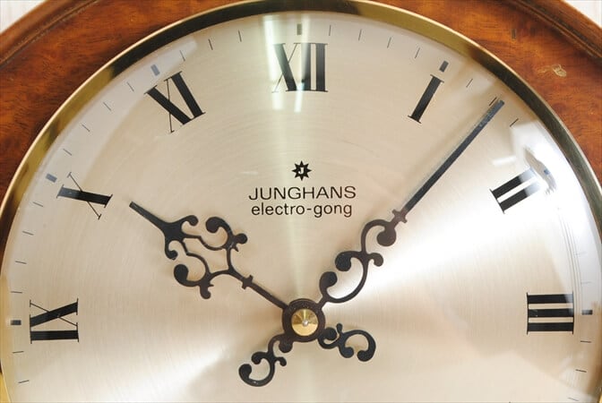 ドイツ製 JUNGHANS 木製 置き時計 アラームゴング付き ユンハンス