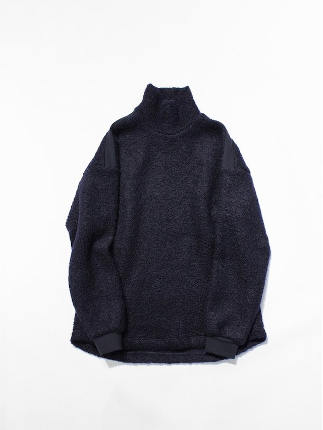 Garage.U.W BOUCLE TURTLE NECK PULLOVER NAVY