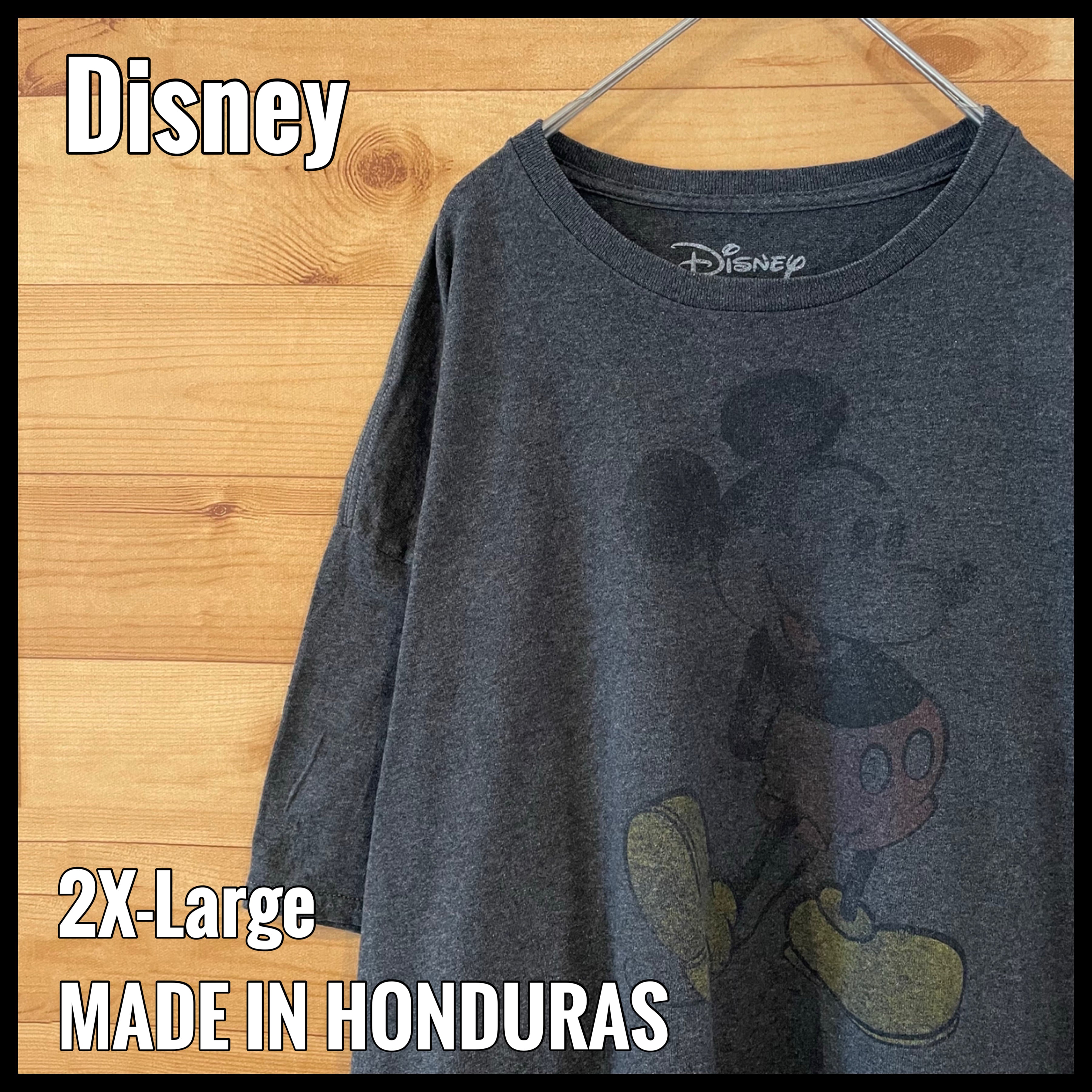 Disney】ミッキーマウス プリント Tシャツ XXL ビッグサイズ 大きい