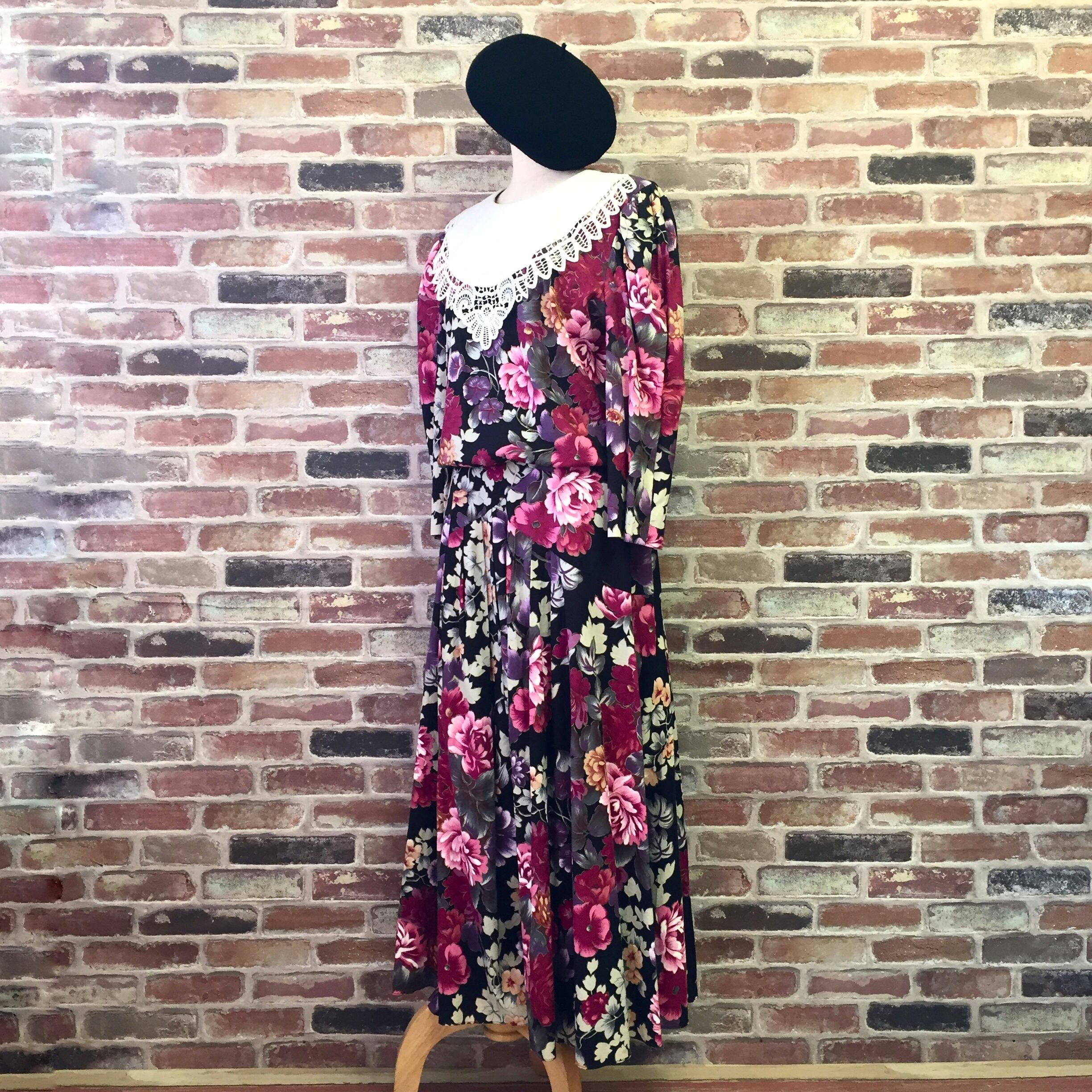Flower Black One-piece