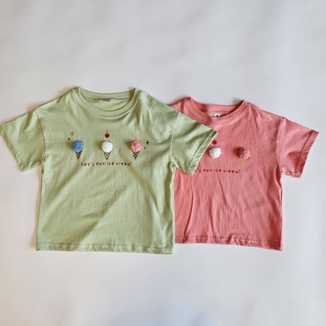 【取寄】1st blue｜ice cream short sleeve tee｜アイスクリーム半袖T｜5-15｜kids&jr｜26 summer