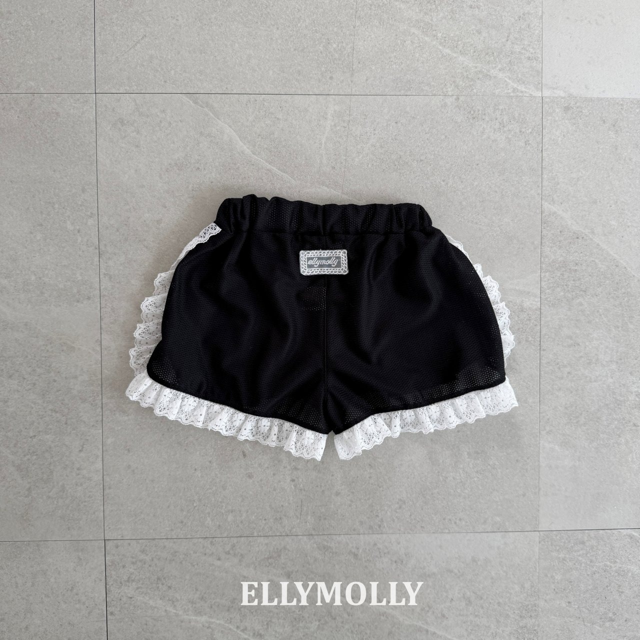 [ELLYMOLLY] Mesh Frill Shorts / [엘리몰리] 메쉬프릴반바지
