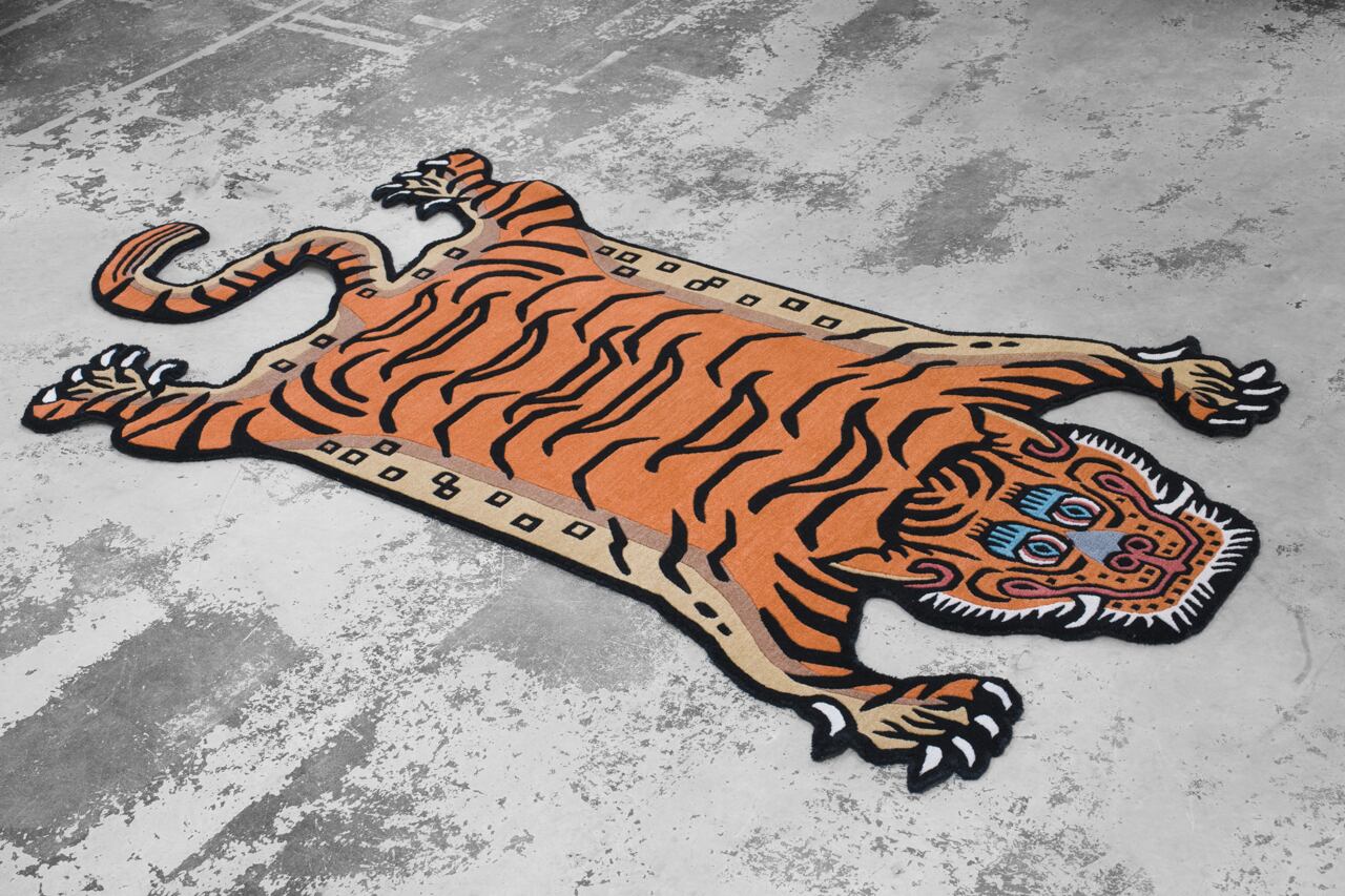 【お値下げ】チベタンタイガーラグ　Lサイズ　ウール　slowtiger Tibetan Tiger Rug 《Lサイズ•ウール・オリジナル3・トラディショナル