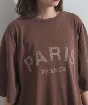 32685 ピグメントロゴプリントTシャツ brown