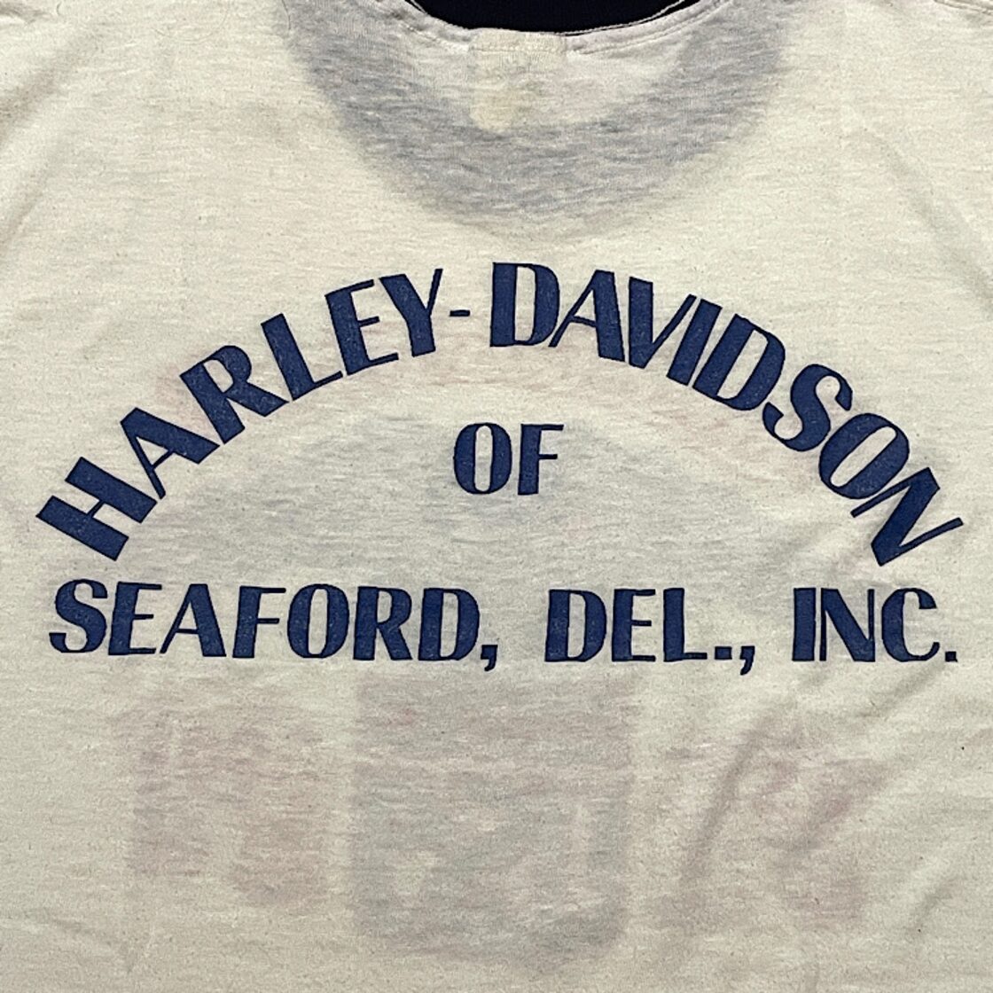 希少 70s 80s ハーレーダビッドソン ビンテージ リンガーT Tシャツ USA 