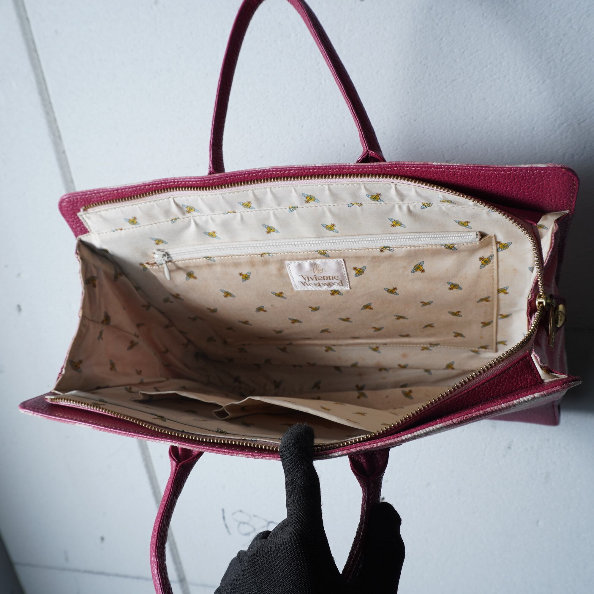 Vivienne westwood レオパード　トートバッグ　ピンク Vivienne Westwood】ヴィヴィアンウエストウッド オーブロゴ