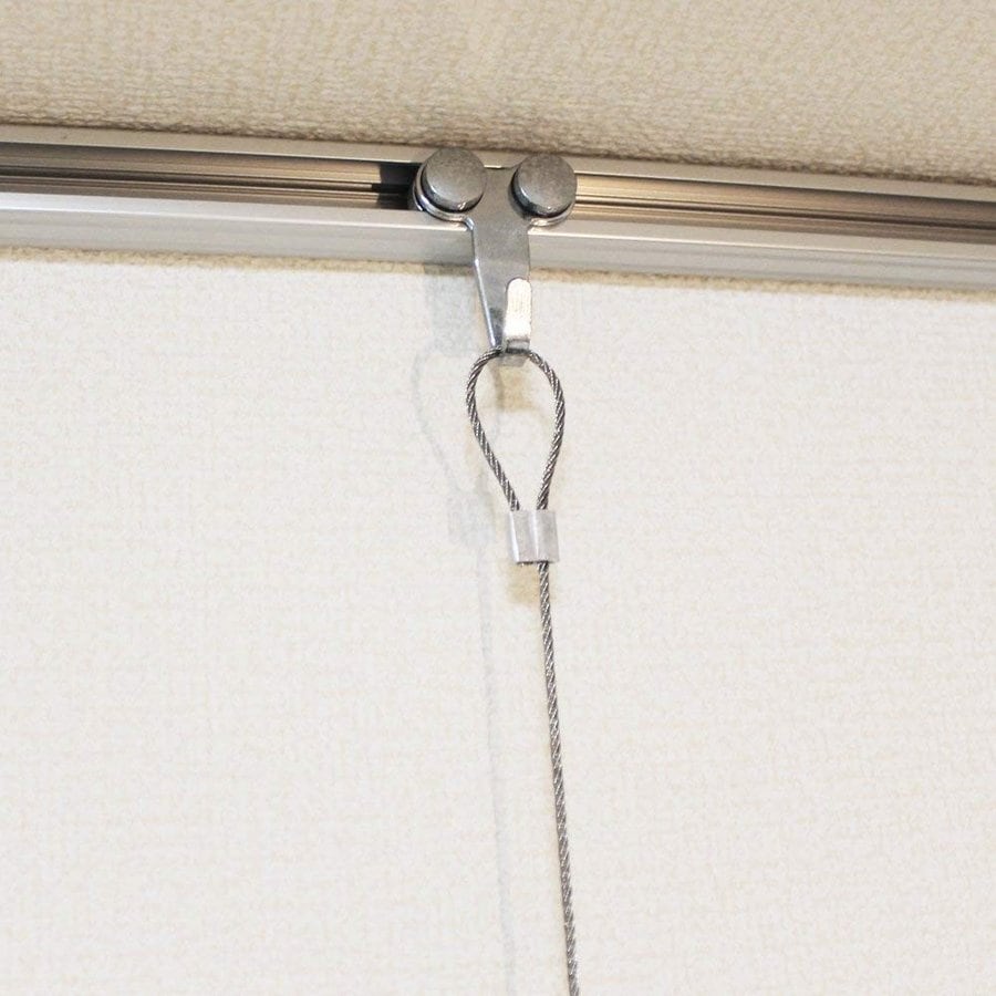 ピクチャーレールセット U型 1.0m-2.0m ピクチャーレール   ステンレス鋼 ワイヤー 天井面用 展示用 額縁 絵画 クリックレール - 4