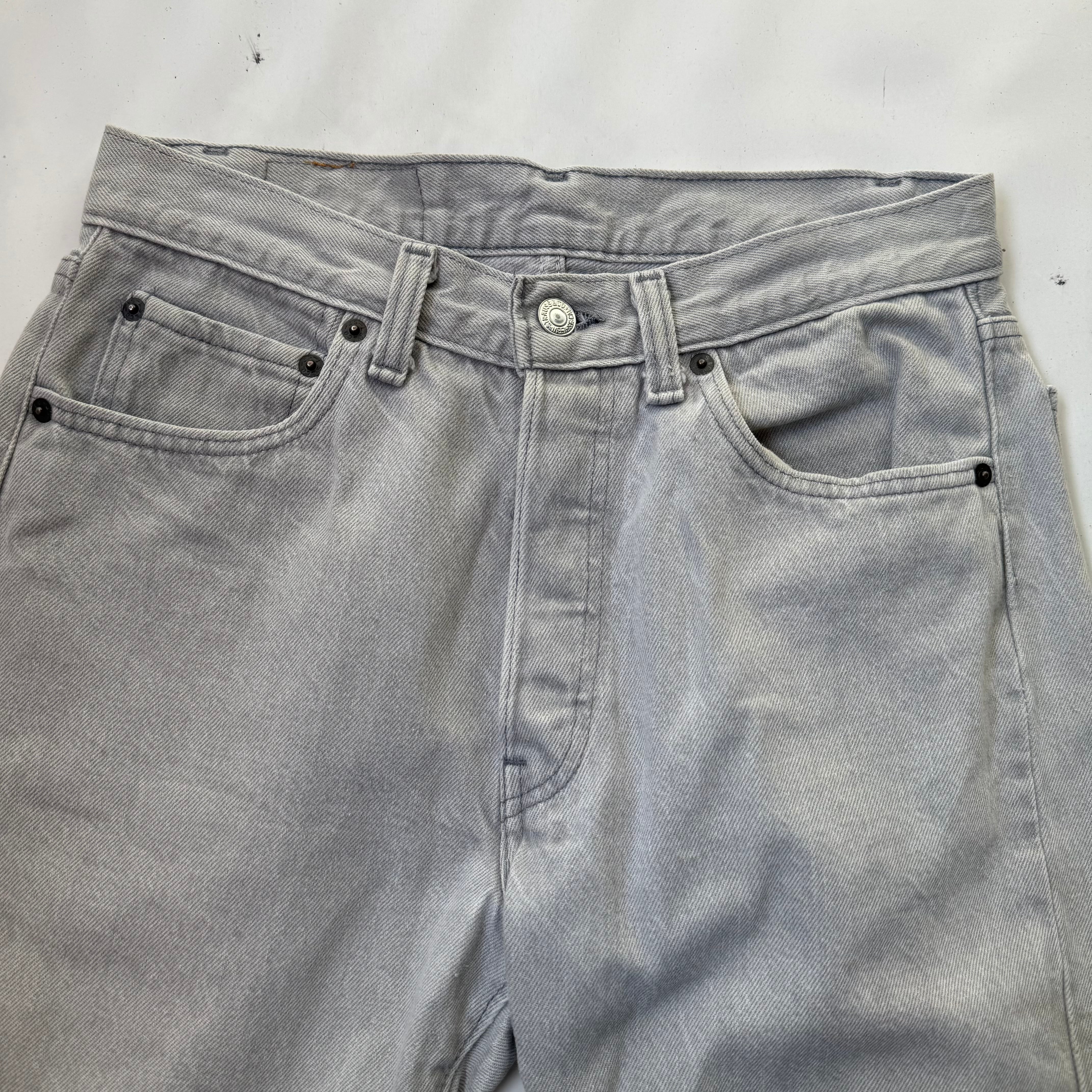 80's Vintage “Levi's501” 先染めグレー（内股シングル） Denim Pants