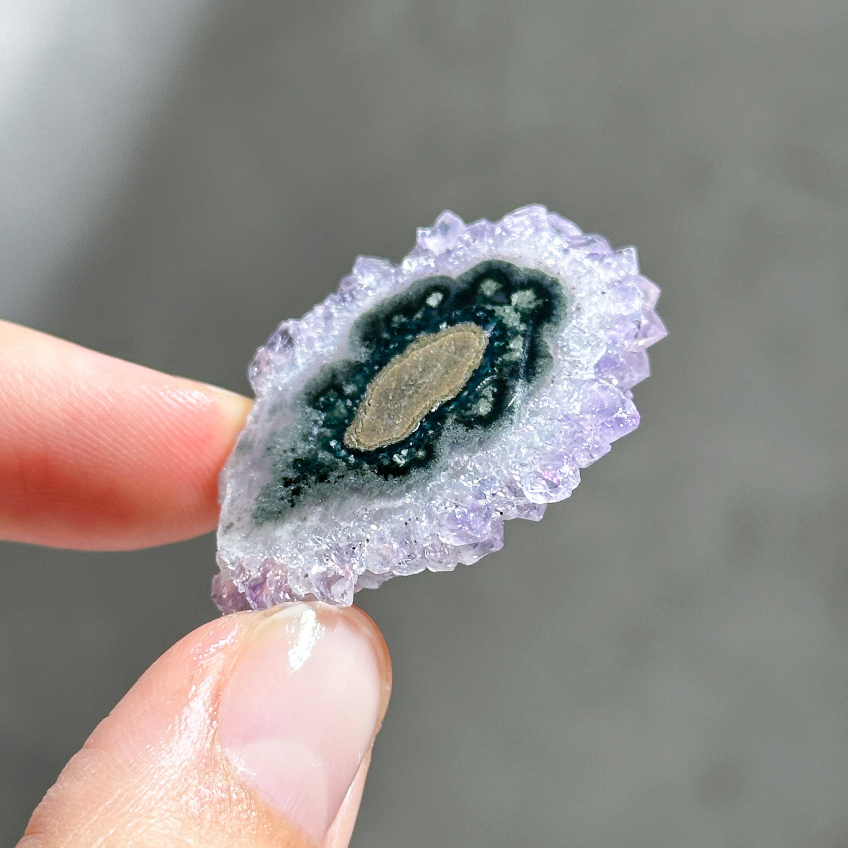 フラワーアメジスト スライス41◇ Flower Amethyst ◇天然石・鉱物
